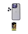ieg™ iPhone 14 Pro Max Kılıf Yankı Asil Serisi - Siyah Buffer Cam Ekran Koruyucu