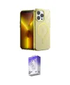 ieg™ iPhone 14 Pro Max Kılıf Yankı Çizgi - Siyah Bilvis 5in1 3D Magic Cam Ekran Koruyucu