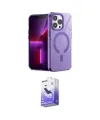 ieg™ iPhone 14 Pro Max Kılıf Yankı Çizgi - Siyah Bilvis 5in1 5D Magic Hayalet Cam Ekran Koruyucu