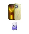 ieg™ iPhone 14 Pro Max Kılıf Yankı Çizgi - Siyah Bilvis 5in1 5D Magic Hayalet Cam Ekran Koruyucu