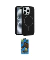 ieg™ iPhone 14 Pro Max Kılıf Yankı Form Serisi - Siyah 18D Cam Ekran Koruyucu