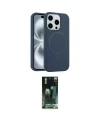 ieg™ iPhone 14 Pro Max Kılıf Yankı Form Serisi - Siyah 360 Mat Full Body Arka Koruyucu