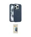 ieg™ iPhone 14 Pro Max Kılıf Yankı Form Serisi - Siyah 6D Mat Seramik Hayalet Nano Ekran Koruyucu