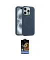ieg™ iPhone 14 Pro Max Kılıf Yankı Form Serisi - Siyah Buffer Hayalet Cam Ekran Koruyucu