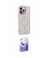 ieg™ iPhone 14 Pro Max Kılıf Yankı Işık Özel Seri - Siyah Bilvis 5in1 5D Magic Hayalet Cam Ekran Koruyucu