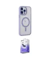 ieg™ iPhone 14 Pro Max Kılıf Yankı Işık Özel Seri - Siyah Bilvis 5in1 5D Magic Hayalet Cam Ekran Koruyucu