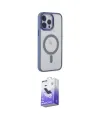 ieg™ iPhone 14 Pro Max Kılıf Yankı Işık Özel Seri - Siyah Bilvis 5in1 5D Magic Hayalet Cam Ekran Koruyucu