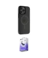 ieg™ iPhone 14 Pro Max Kılıf Yankı Işık Prime - Siyah Bilvis 5in1 5D Magic Hayalet Cam Ekran Koruyucu