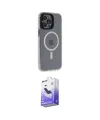 ieg™ iPhone 14 Pro Max Kılıf Yankı Işık Prime - Siyah Bilvis 5in1 5D Magic Hayalet Cam Ekran Koruyucu