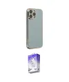 ieg™ iPhone 14 Pro Max Kılıf Yankı Serisi - Siyah Bilvis 5in1 3D Magic Cam Ekran Koruyucu