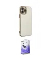 ieg™ iPhone 14 Pro Max Kılıf Yankı Serisi - Siyah Bilvis 5in1 5D Magic Hayalet Cam Ekran Koruyucu