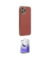 ieg™ iPhone 14 Pro Max Kılıf Yankı Serisi - Siyah Bilvis 5in1 5D Magic Hayalet Cam Ekran Koruyucu