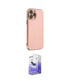 ieg™ iPhone 14 Pro Max Kılıf Yankı Serisi - Siyah Bilvis 5in1 5D Magic Hayalet Cam Ekran Koruyucu