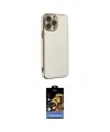 ieg™ iPhone 14 Pro Max Kılıf Yankı Serisi - Siyah Buffer Hayalet Cam Ekran Koruyucu