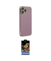 ieg™ iPhone 14 Pro Max Kılıf Yankı Serisi - Siyah Buffer Hayalet Cam Ekran Koruyucu