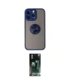 ieg™ iPhone 14 Pro Max Kılıf Yörünge Çizgi - Siyah 360 Mat Full Body Arka Koruyucu