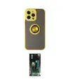 ieg™ iPhone 14 Pro Max Kılıf Yörünge Çizgi - Siyah 360 Mat Full Body Arka Koruyucu