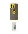 ieg™ iPhone 14 Pro Max Kılıf Yörünge Çizgi - Siyah 6D Mat Seramik Hayalet Nano Ekran Koruyucu