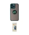 ieg™ iPhone 14 Pro Max Kılıf Yörünge Çizgi - Siyah 6D Mat Seramik Hayalet Nano Ekran Koruyucu