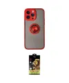ieg™ iPhone 14 Pro Max Kılıf Yörünge Çizgi - Siyah Buffer Cam Ekran Koruyucu