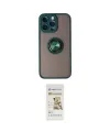 ieg™ iPhone 14 Pro Max Kılıf Yörünge Çizgi - Siyah Mat Seramik Nano Ekran Koruyucu