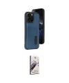 ieg™ iPhone 14 Pro Max Kılıf Yörünge Işık Serisi - Siyah Bilvis 3D Mat Cam Ekran Koruyucu