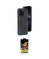 ieg™ iPhone 14 Pro Max Kılıf Yörünge Işık Serisi - Siyah Buffer Cam Ekran Koruyucu