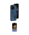 ieg™ iPhone 14 Pro Max Kılıf Yörünge Işık Serisi - Siyah Buffer Hayalet Cam Ekran Koruyucu