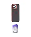 ieg™ iPhone 14 Pro Max Kılıf Yörünge Klasik - Siyah Bilvis 5in1 3D Magic Cam Ekran Koruyucu