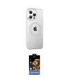 ieg™ iPhone 14 Pro Max Kılıf Yörünge Koleksiyonu - Siyah Buffer Hayalet Cam Ekran Koruyucu