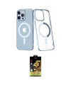 ieg™ iPhone 14 Pro Max Kılıf Yörünge Minimal - Siyah Buffer Cam Ekran Koruyucu