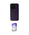 ieg™ iPhone 14 Pro Max Kılıf Zirve Işık Serisi - Siyah Bilvis 5in1 3D Magic Cam Ekran Koruyucu
