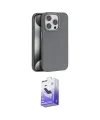 ieg™ iPhone 14 Pro Max Kılıf Zirve Modern Prime - Siyah Bilvis 5in1 5D Magic Hayalet Cam Ekran Koruyucu