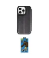 ieg™ iPhone 14 Pro Max Kılıf Zirve Yansıma Serisi - Siyah 18D Cam Ekran Koruyucu