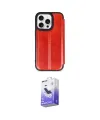 ieg™ iPhone 14 Pro Max Kılıf Zirve Yansıma Serisi - Siyah Bilvis 5in1 5D Magic Hayalet Cam Ekran Koruyucu