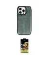 ieg™ iPhone 14 Pro Max Kılıf Zirve Yansıma Serisi - Siyah Buffer Cam Ekran Koruyucu
