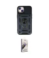 ieg™ iPhone 15 Kılıf Ahenk Klasik - Siyah Bilvis 3D Mat Cam Ekran Koruyucu