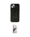 ieg™ iPhone 15 Kılıf Ahenk Klasik - Siyah Bilvis 3D Mat Cam Ekran Koruyucu