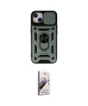 ieg™ iPhone 15 Kılıf Ahenk Klasik - Siyah Bilvis 3D Mat Cam Ekran Koruyucu