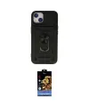 ieg™ iPhone 15 Kılıf Ahenk Klasik - Siyah Buffer Hayalet Cam Ekran Koruyucu