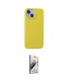 ieg™ iPhone 15 Kılıf Ahenk Serisi - Siyah Bilvis 3D Mat Cam Ekran Koruyucu