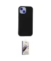 ieg™ iPhone 15 Kılıf Ahenk Serisi - Siyah Bilvis 3D Mat Cam Ekran Koruyucu