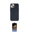 ieg™ iPhone 15 Kılıf Ahenk Serisi - Siyah Buffer Hayalet Cam Ekran Koruyucu