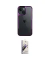 ieg™ iPhone 15 Kılıf Akış Çizgi Koleksiyonu - Siyah Bilvis 3D Mat Cam Ekran Koruyucu