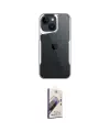 ieg™ iPhone 15 Kılıf Akış Çizgi Koleksiyonu - Siyah Bilvis 3D Mat Cam Ekran Koruyucu