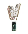 ieg™ iPhone 15 Kılıf Atlas Doku Koleksiyonu - Şeffaf 360 Full Body Arka Koruyucu