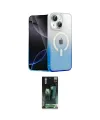 ieg™ iPhone 15 Kılıf Eksen Minimal Özel Seri - Şeffaf 360 Full Body Arka Koruyucu