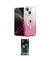 ieg™ iPhone 15 Kılıf Eksen Minimal Özel Seri - Şeffaf 360 Full Body Arka Koruyucu