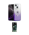 ieg™ iPhone 15 Kılıf Eksen Minimal Özel Seri - Siyah 360 Mat Full Body Arka Koruyucu