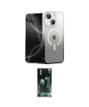 ieg™ iPhone 15 Kılıf Eksen Minimal Özel Seri - Siyah 360 Mat Full Body Arka Koruyucu